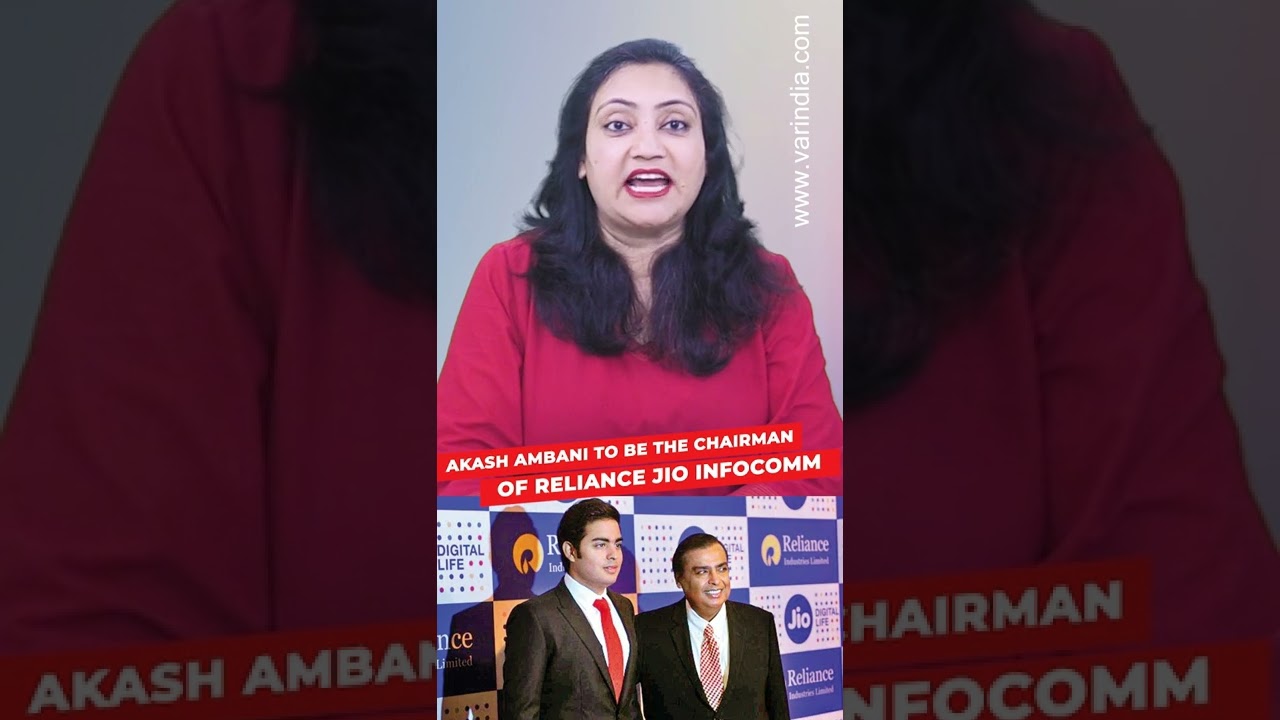 Akash Ambani to be the Chairman of Reliance Jio Infocomm #shorts