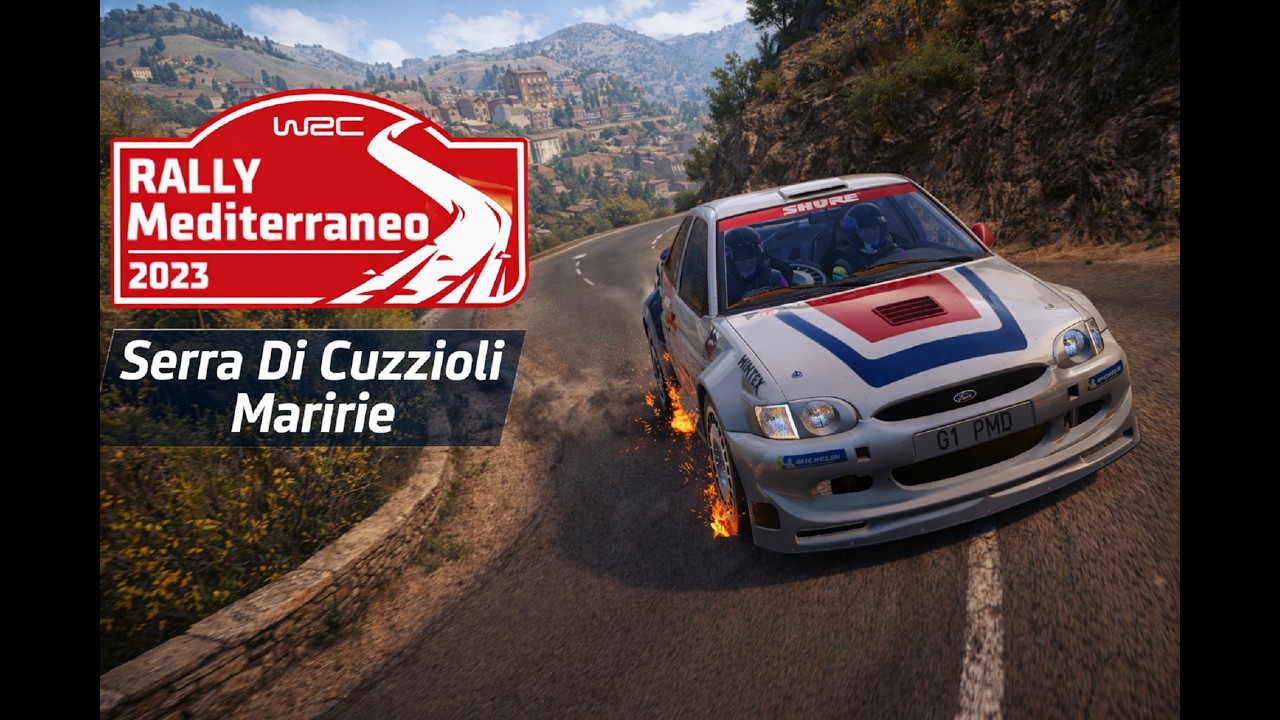 #04 EASportsWRC MomentsRally MediterraneoF2Asphalt KingSerra DiCuzzioli Maririe FordEscort Mk 6 Maxi