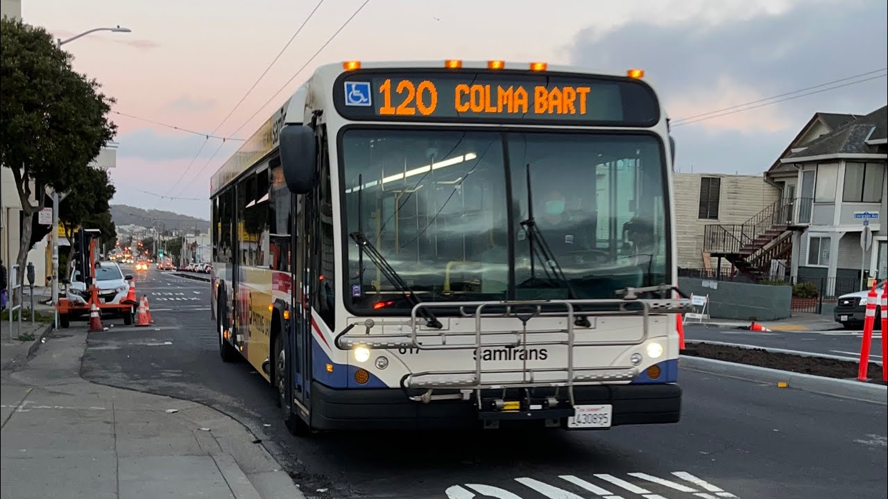 ⁴ᴷ⁶⁰ (Short Ride) SamTrans 2017 Gillig BRT 40' #617 on 120