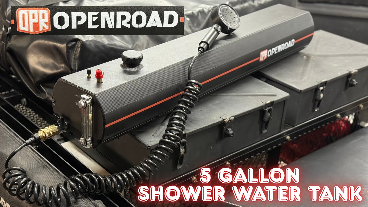 Close Look At The 5G Pressurized Shower Water Tank By Openroad - Portable Water System