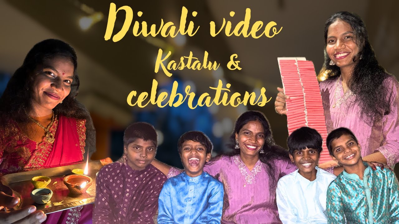 Diwali video kastalu and celebration🪔⚡️||chaala late post || Fun with brothers ||Crackers tho fun 🥳🌟