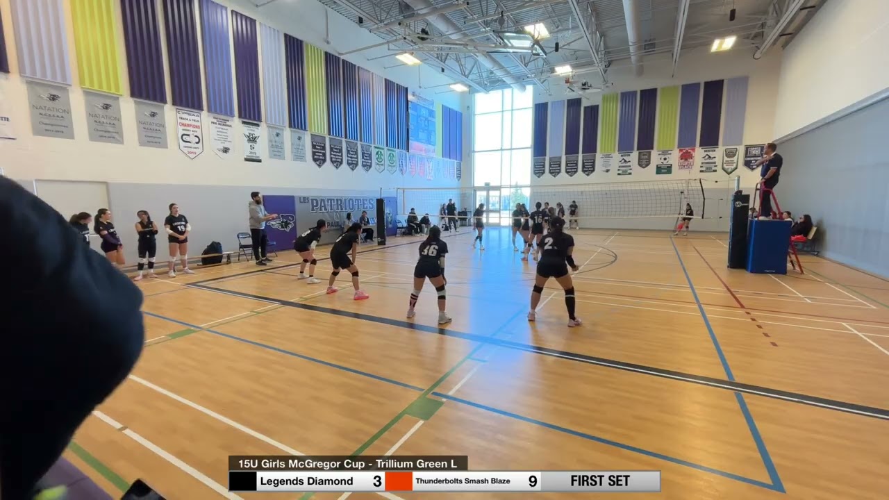 15U Girls McGregor Cup Trillium Green L: Vaughan Legend Diamonds vs Thunderbolts Pool Set 1