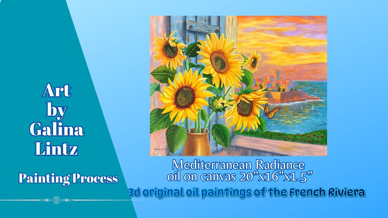 Mediterranean Radiance Textured Oil Painting Process & Interior Styling Original Art by Galina Lintz