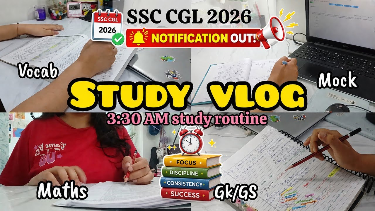 I woke up at 3:30 AM to study✅/ SSC CGL 2026🎯/Life of an aspirant #ssccgl2026 #ssc #ssccgl #sscchsl 