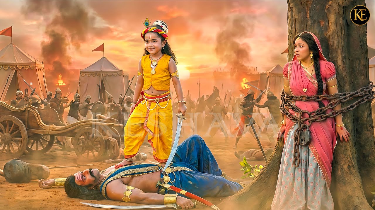 कंस का अहंकार टूटा,युद्धभूमि में बाल कान्हा की जीत || यशोमती मईया के नंदलाला || Krishan leela