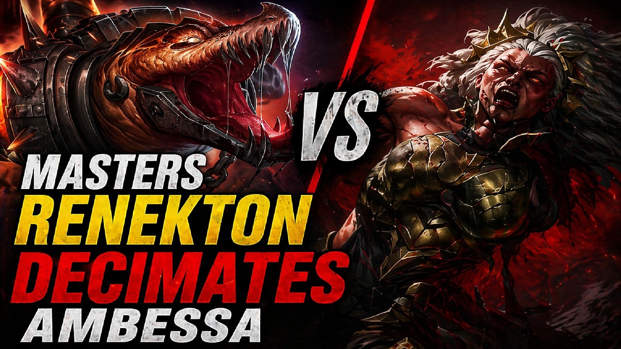 Renekton vs Ambessa | Decimating Amebssa Matchup in Masters | Full Game Commentary |