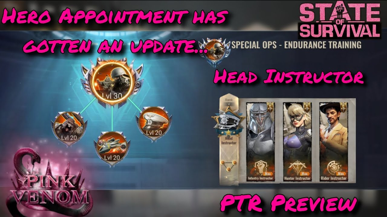 NEW Hero Appointment | Head Instructor and Special Ops Endurance Training | State of Survival PTR