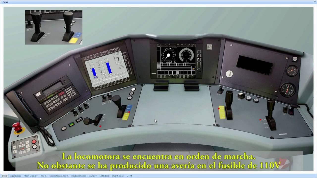 Simulador de Conducción Locomotora S253. Fusible Batería. (2011)