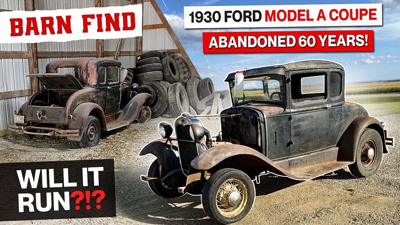 Barn Find 1930 Ford Model A Coupe! Abandoned on a Minnesota Farm for 60 Years!! Will It Run?!?