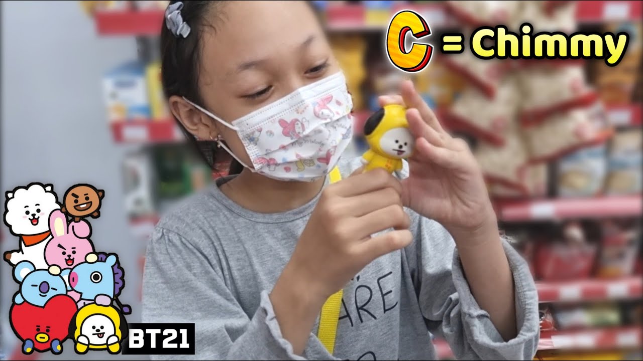 Aqilla Pilih Jajanan Sesuai Huruf Karakter BT21 😄 Aqilla's Diary