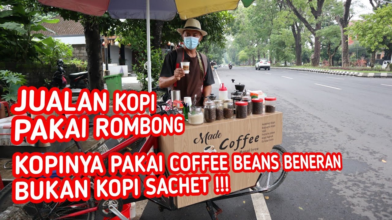 Kuliner Indonesia - Jualan Kopi Pinggir Jalan Pakai Sepeda | Kopi Viral di Bali