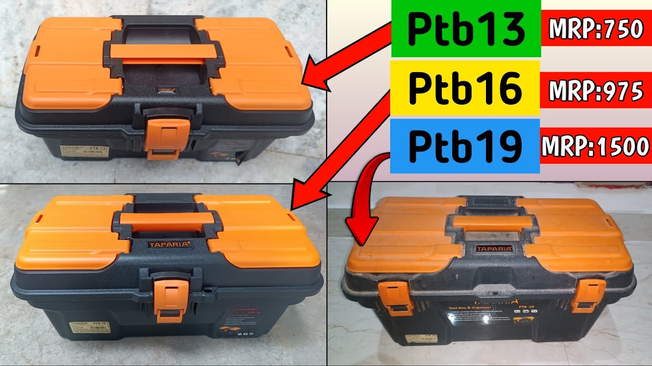 Taparia tool box Ptb13 / Ptb16 / Ptb19 /price in india Unboxing and Review #taparia