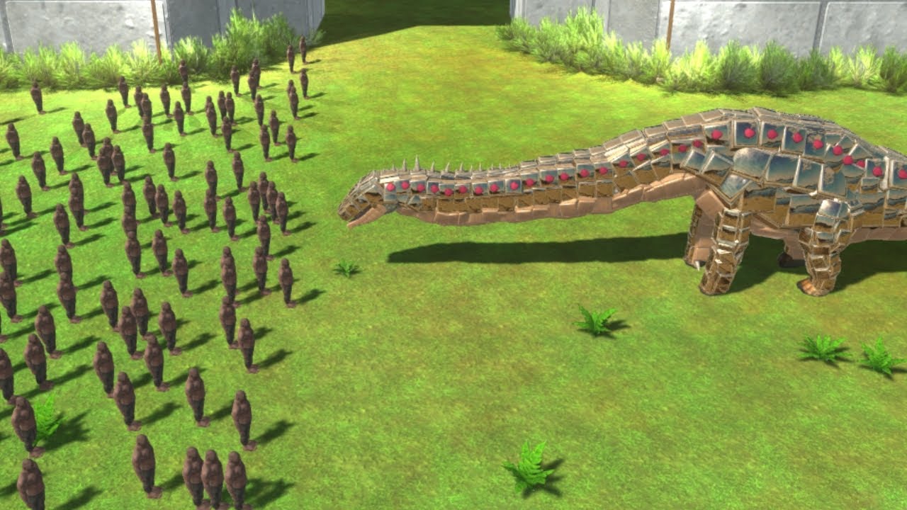 Apatosaurus vs 100 Modern Human Army ARBS Animal Revolt Battle Simulator