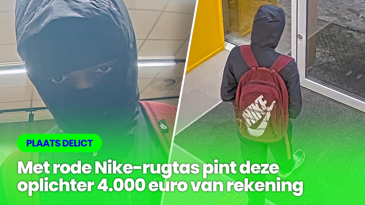 Met rode Nike-rugtas pint deze jongeman €4000 | Plaats Delict
