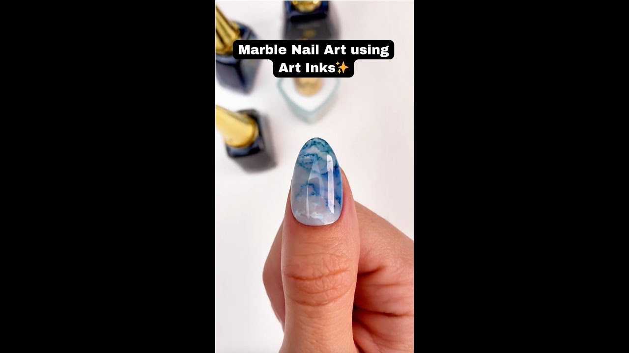 Marble Nail Art using Art Inks ✨
