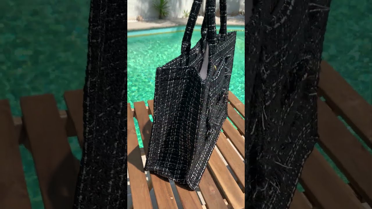 Tote Bag in Tweed Black&White