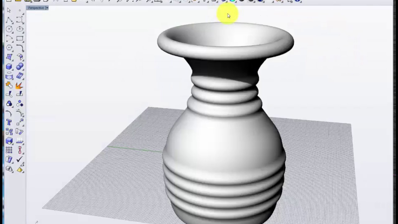 Базовый урок Rhino 3D №2: Вращающаяся ваза