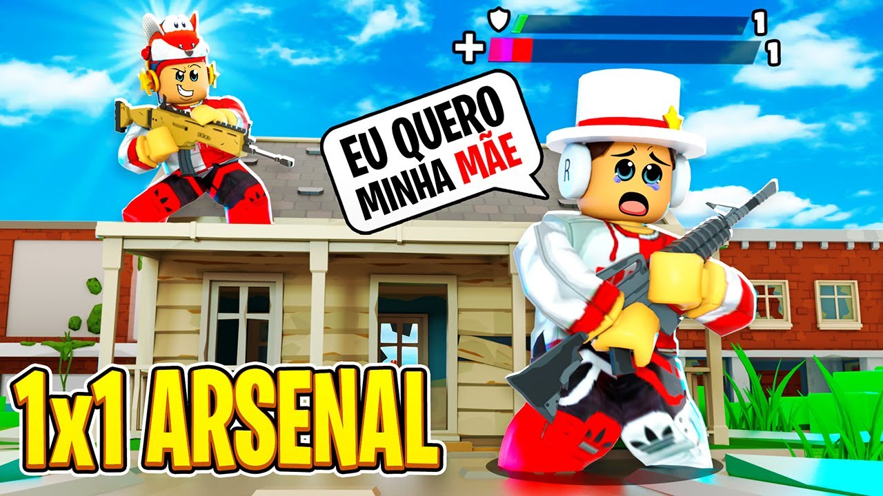 FIZ MEU PAI CHAMAR A VOVÓ BETERO NO 1X1 DO ARSENAL ROBLOX😂