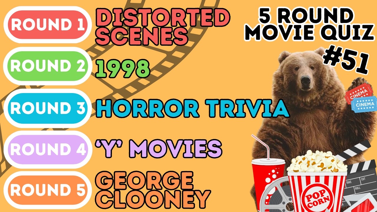 The 5 Round Movie Quiz | Distorted Scenes, 1998, Horror Trivia,  'Y' Movies and George Clooney (51)