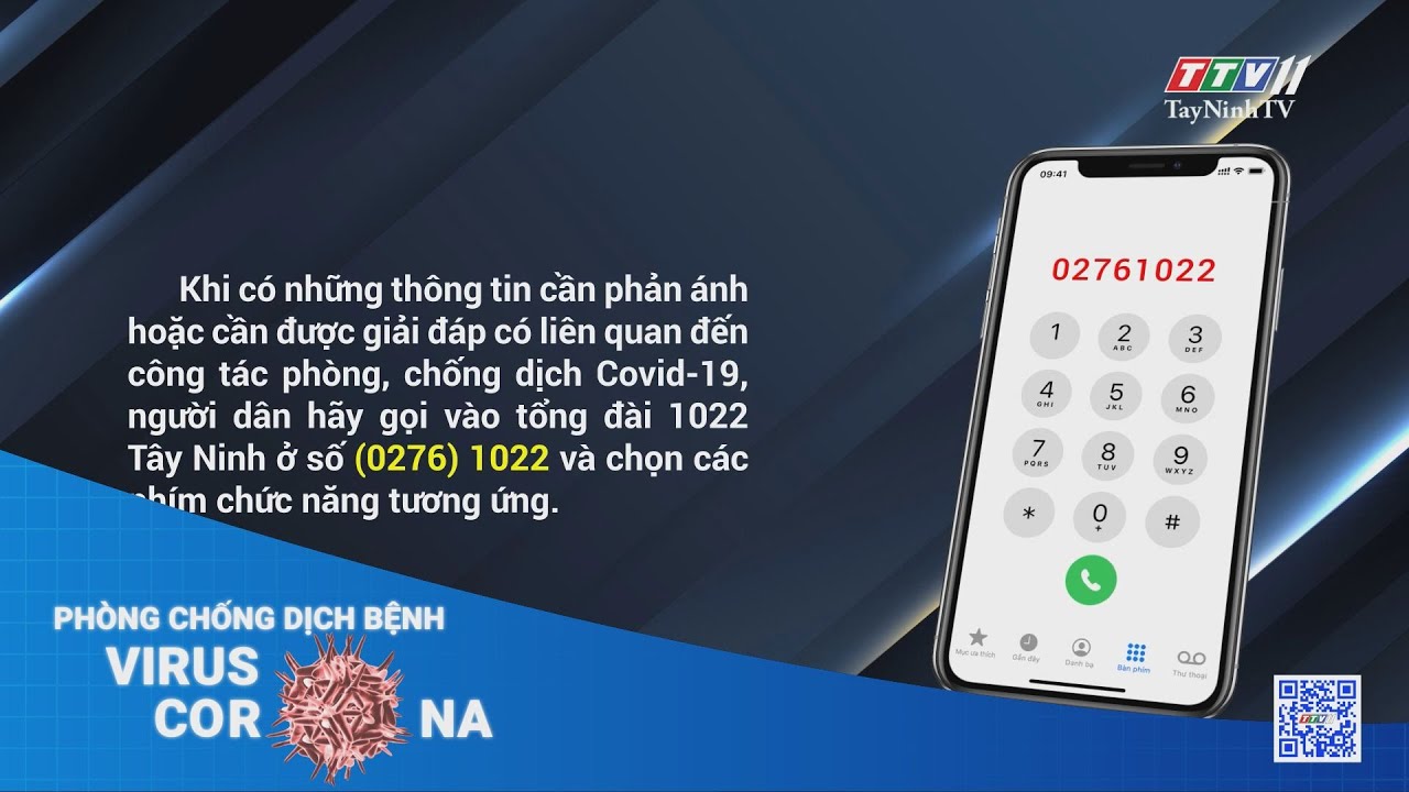 Hướng dẫn sử dụng “Tổng đài 1022 Tây Ninh” | THÔNG TIN DỊCH COVID-19 | TayNinhTV
