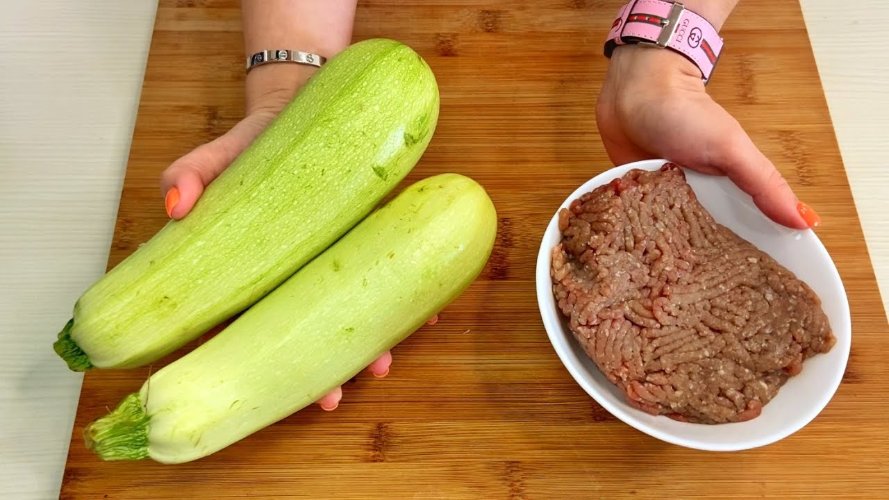 У ВАС ЕСТЬ 2 ЦУККИНИ И МЯСНЫЙ ФАРШ? ПОПРОБУЙТЕ СДЕЛАТЬ ЭТО ПРОСТОЙ И БЫСТРЫЙ РЕЦЕПТ asmr