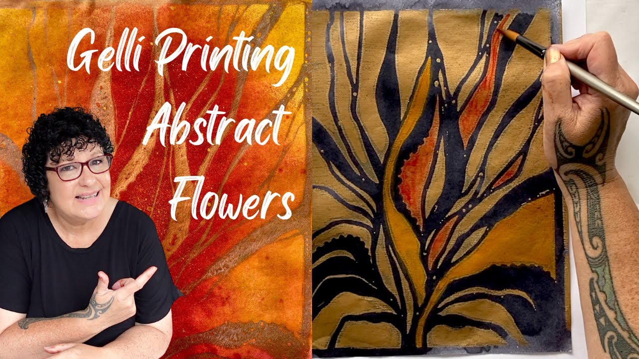 Using Gelli Printing Techniques To Create Amazing Abstract Paintings - 100 Days of Collage