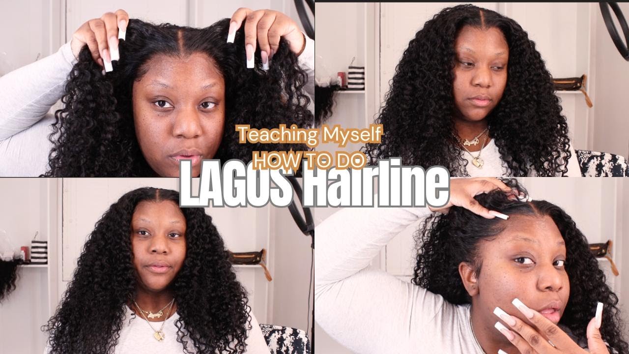 Day 1 Teaching Myself How to Do a LAGOS Hairline | Beginner Wig Install Tutorial