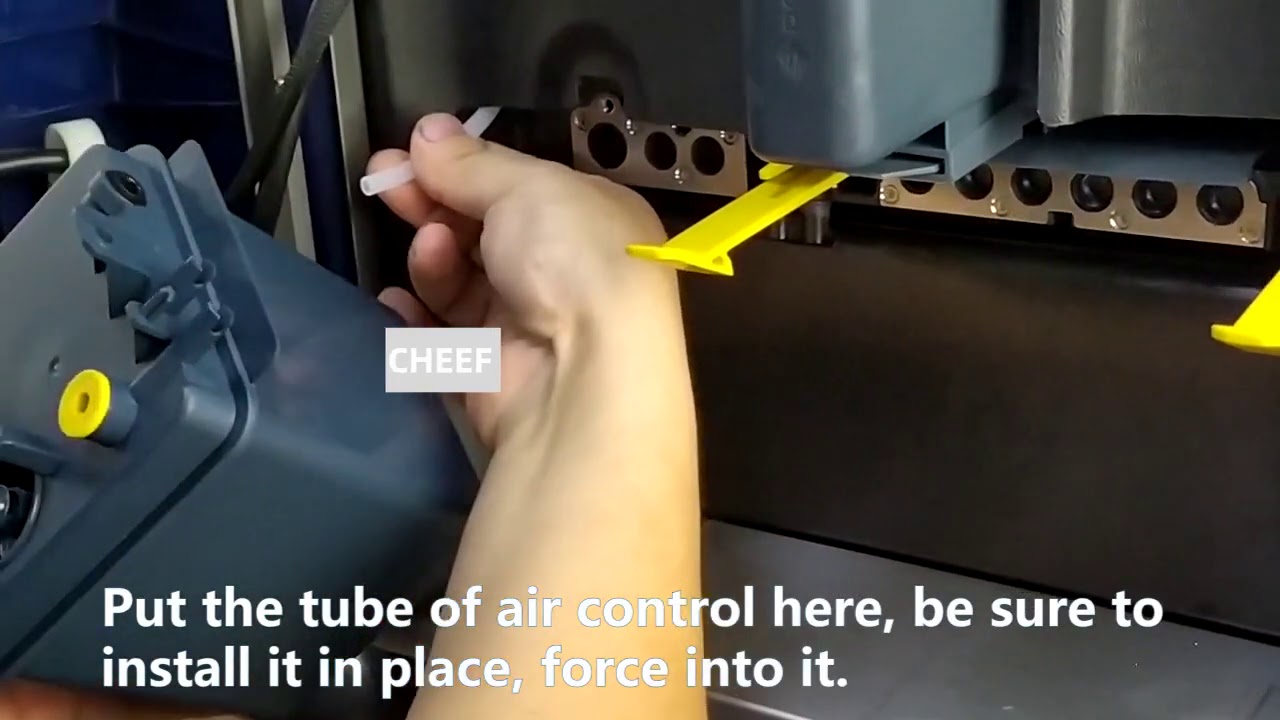 Let's see the Installation video of Domino AX150 front baffle, solvent box, quick Maintenance Kit!