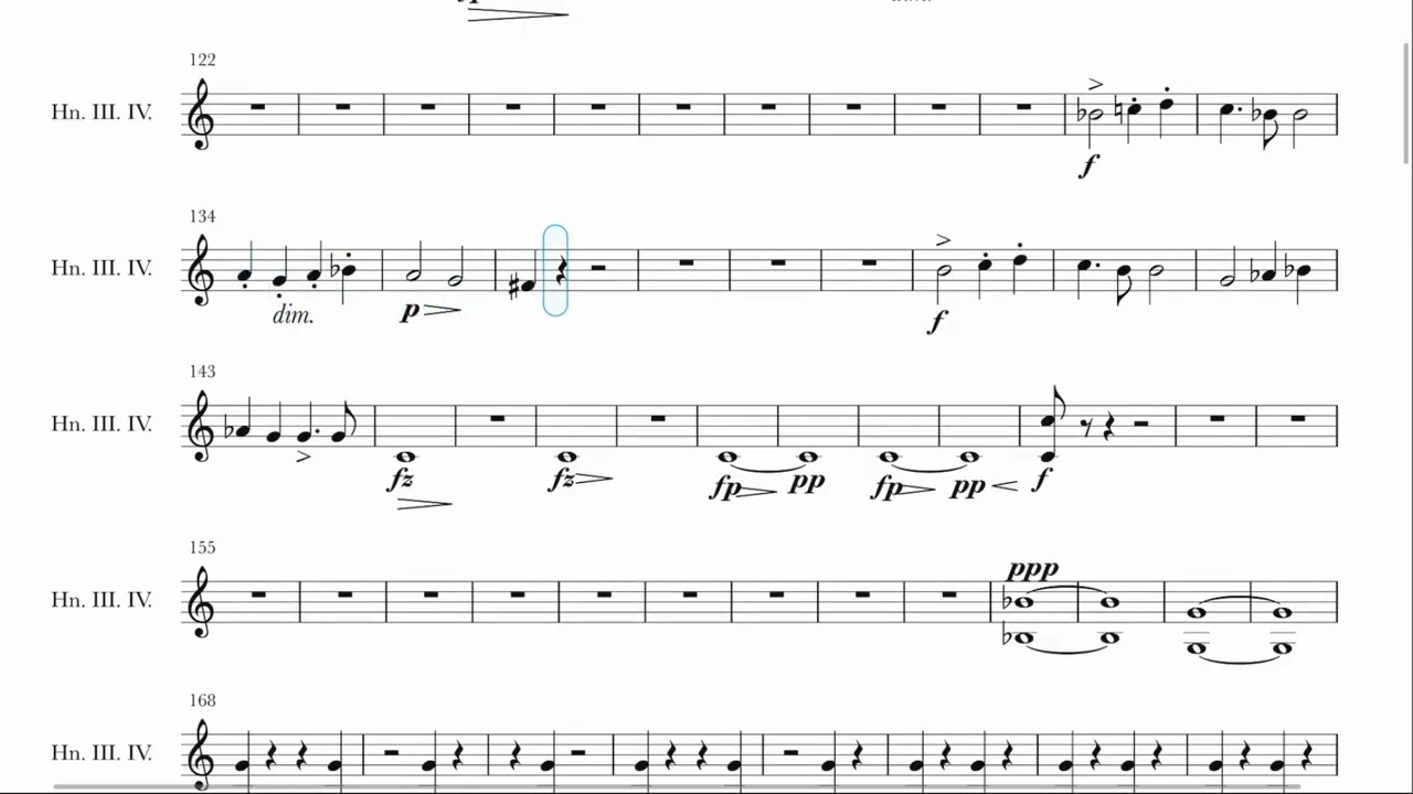 Dvorak - Symphony No 9 - IV Allegro -  horn III, IV(from the New World 신세계 교향곡 4악장 호른 3, 4)
