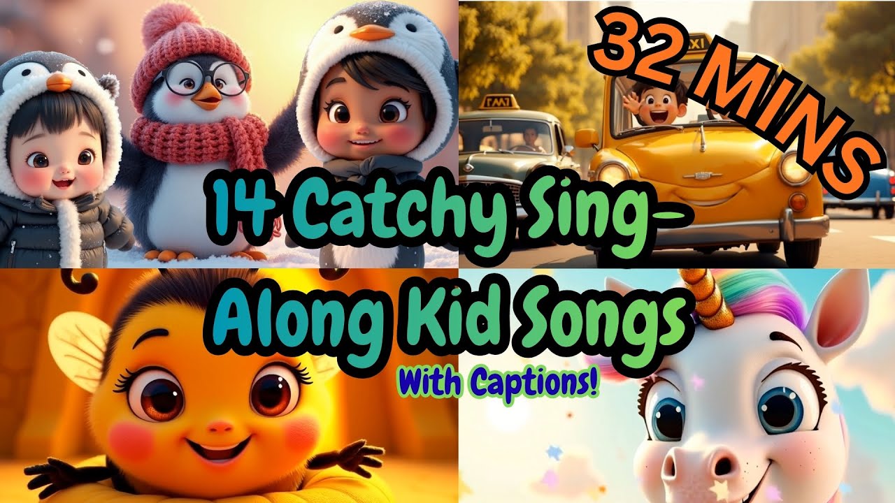Cute Catchy Kids Songs Compilation! 🐧🦄 | Fun Sing Along Songs | Penguins, Unicorns, ABCs & More!