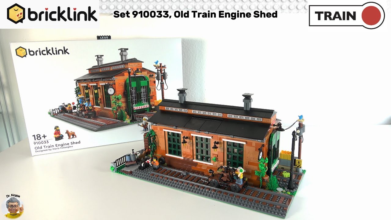 Review des Bricklink (LEGO) Sets 910033, Old Train Engine Shed. Ist es ein Display- oder Spielset?