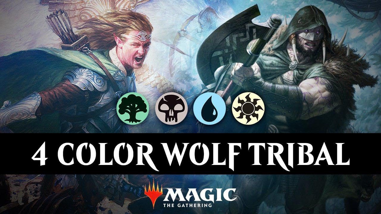 4 COLOR WOLF TRIBAL