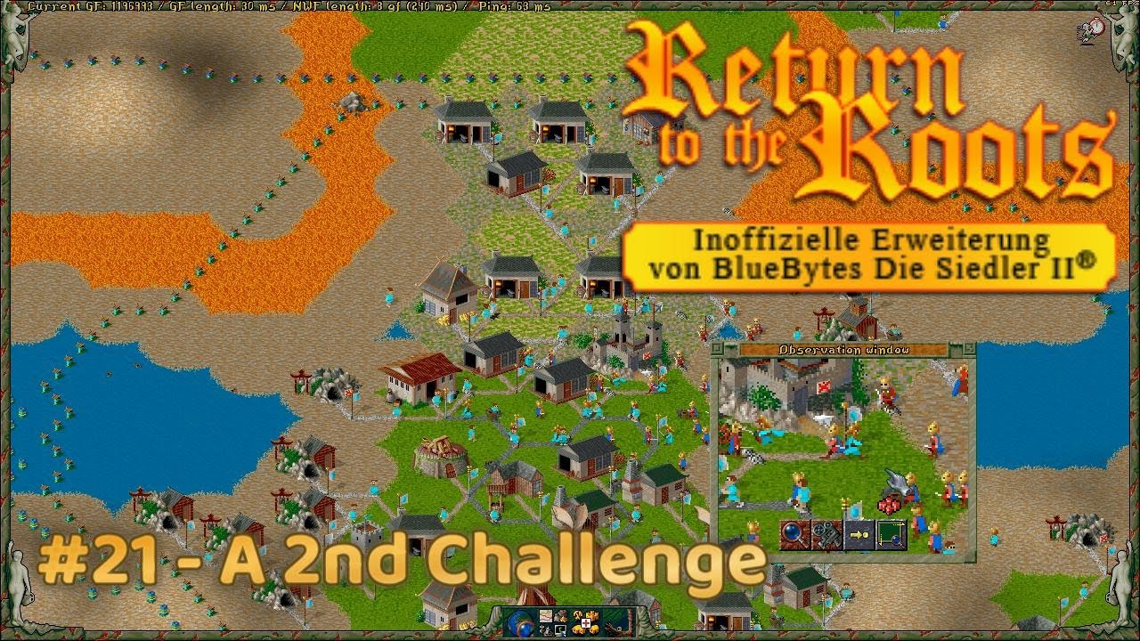 #021 - The Settlers 2 - RTTR - A 2nd challenge - Me vs 3 AI 'hard' Computer opponents (with a twist)