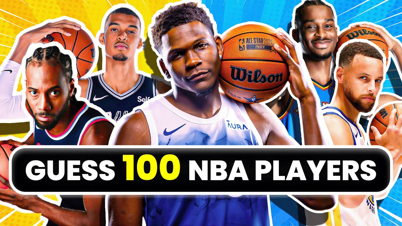 УГАДАЙТЕ 100 ИГРОКОВ НБА 🤔🏀 УРОВНИ: ЛЕГКИЙ, СРЕДНИЙ, СЛОЖНЫЙ, НЕВОЗМОЖНЫЙ! ЗАДАНИЕ ПО ВИКТОРИНЕ НБА