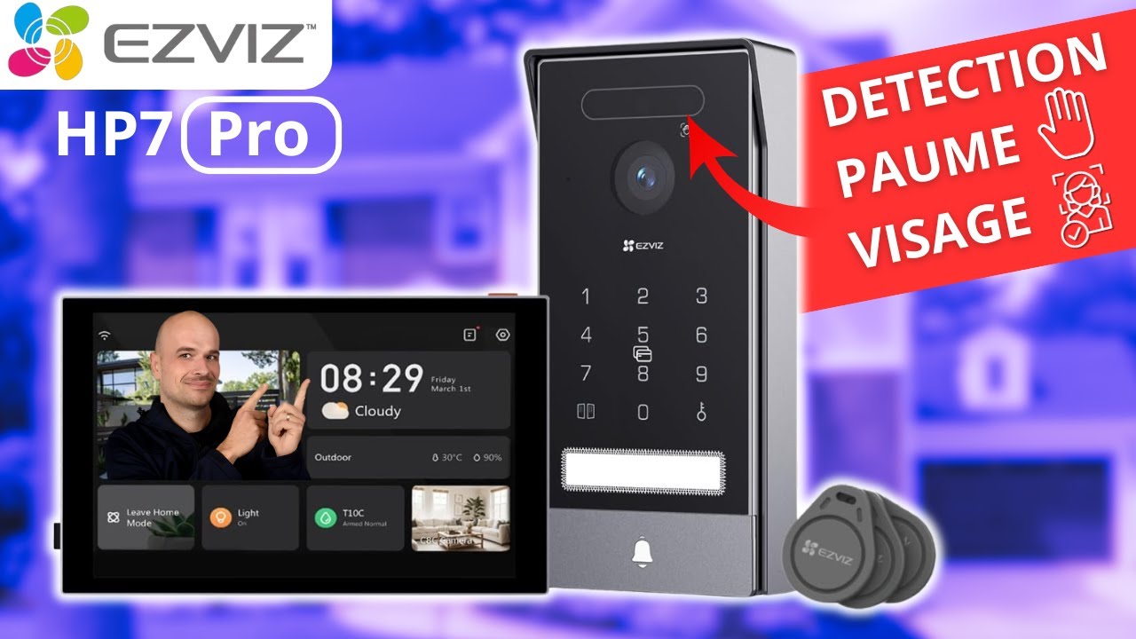 Ce VISIOPHONE CONNECTE biométrique OUVRE votre PORTAIL et votre  PORTILLON (Ezviz HP7 PRO)