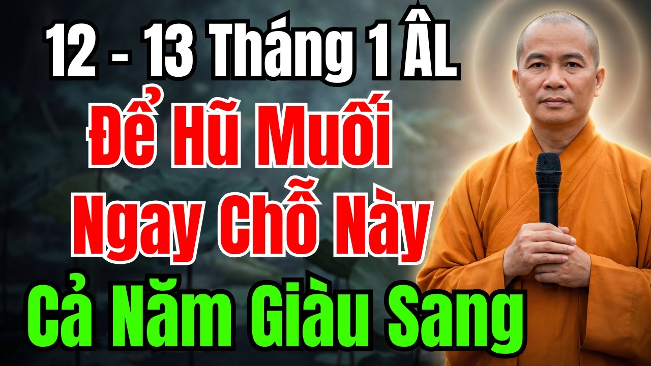 12-13 THÁNG 1 ÂM LỊCH : ĐỂ HỦ MUỐI NGAY VỊ TRÍ NÀY, HÚT TÀI LỘC MAY MẮN CẢ NĂM