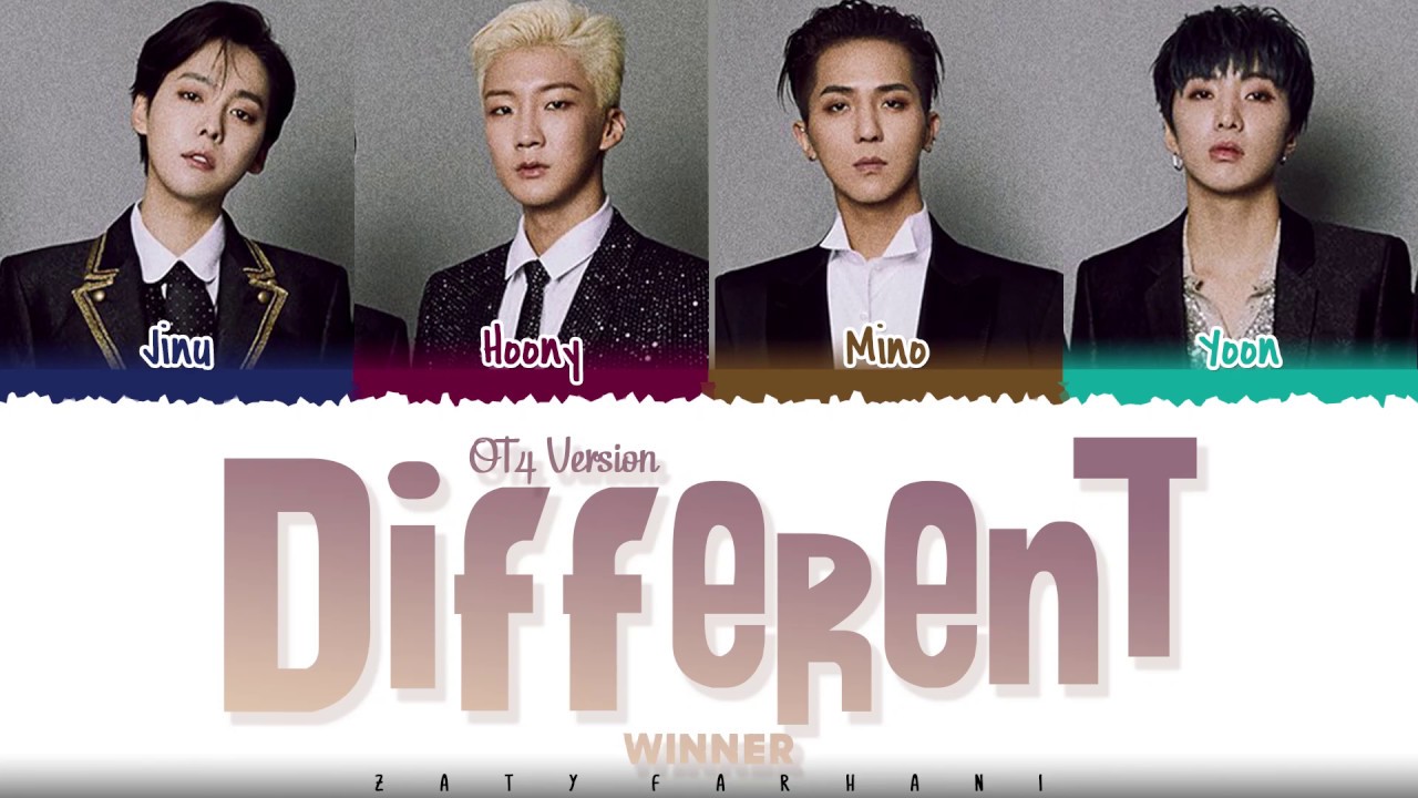WINNER &ndash; 'DIFFERENT' [4 Ver.] Lyrics [Color Coded_Han_Rom_Eng]