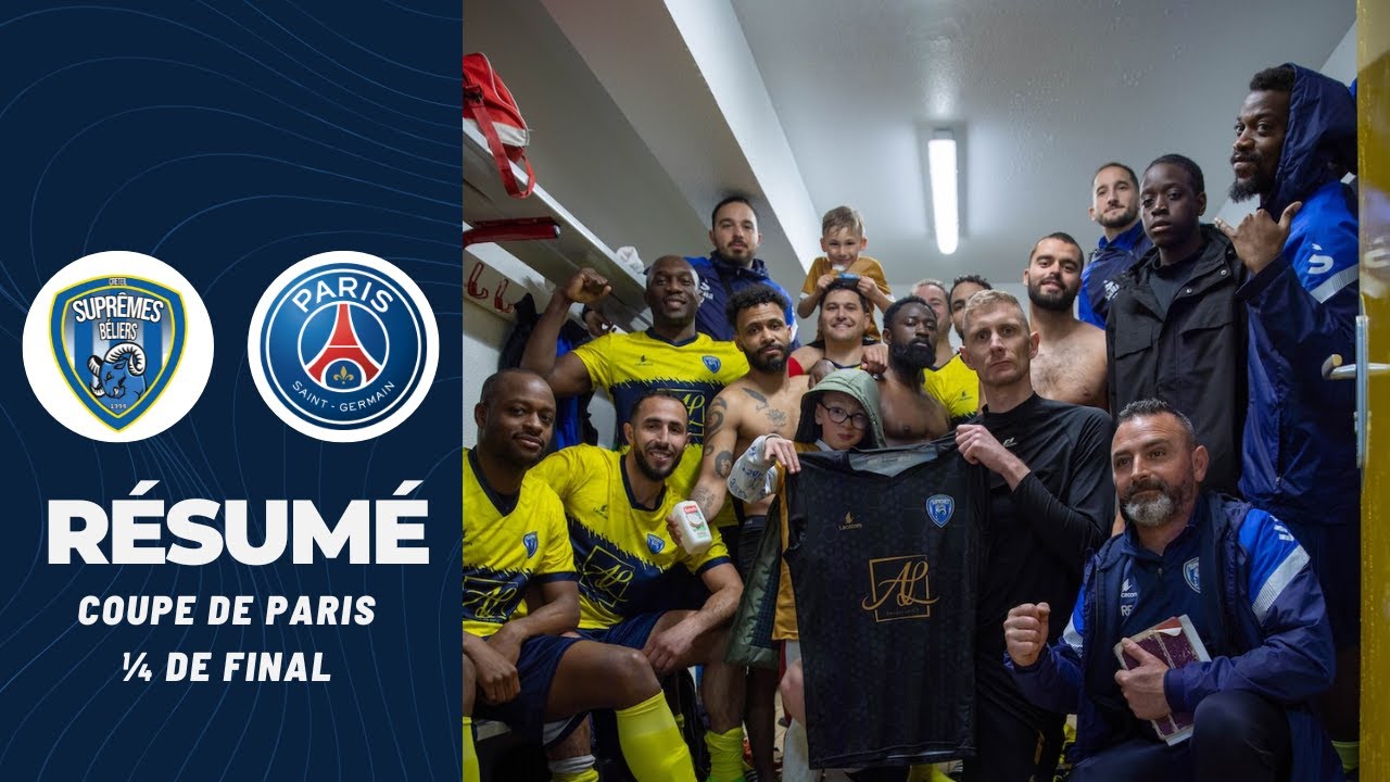 🎥 𝗛𝗜𝗚𝗛𝗟𝗜𝗚𝗛𝗧𝗦: SUPR&Ecirc;MES B&Eacute;LIERS - PARIS ST GERMAIN  (2-2 tab 6-5) 1/4 DE FINALE COUPE PARIS 2024/2025