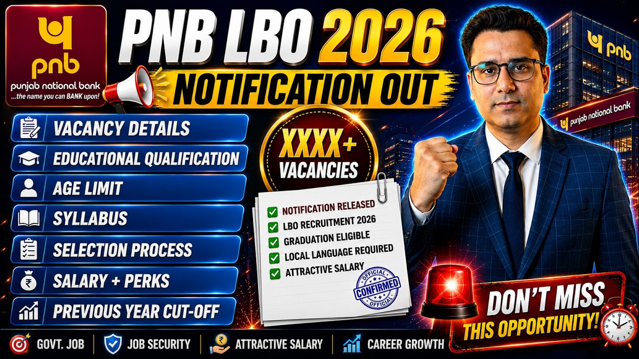 🚨 PNB LBO 2026 Notification OUT | Complete Details | Eligibility, Salary & Selection Process
