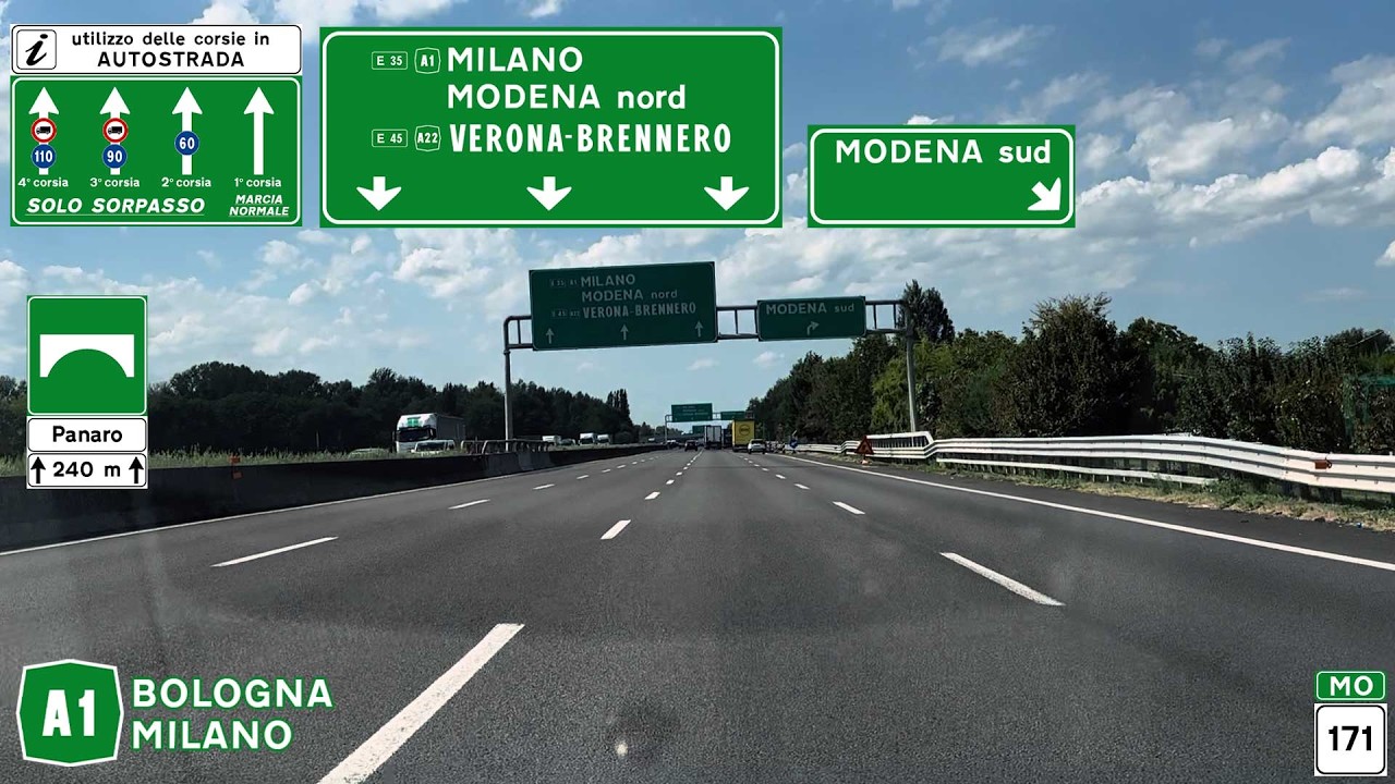 A1 | Autostrada del Sole | BOLOGNA (A14) - MILANO (A58)