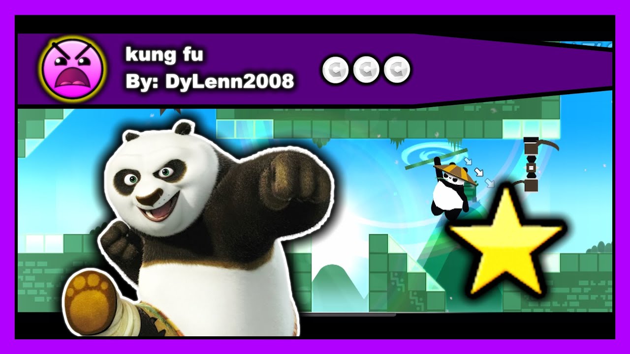 Geometry Dash - kung fu by DyLenn2008 (All Coins) 100% Complete
