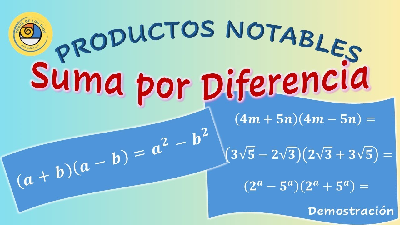 Suma por Diferencia. Productos Notables: Ejemplos y Demostración.