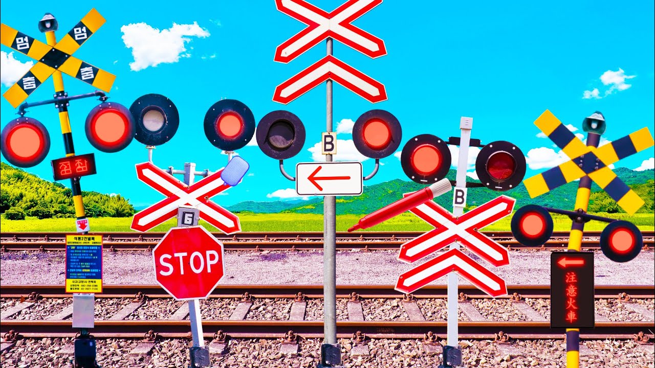 Railroad Crossing Giving Directions by White Board 😂 (Dzelzceļa pārbrauktuve)