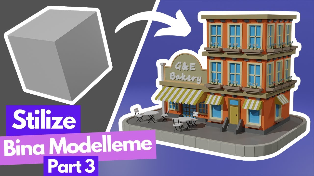 Stilize Bina Modelleme - Pencereler - Blender 3.3 - Part 3 #blender