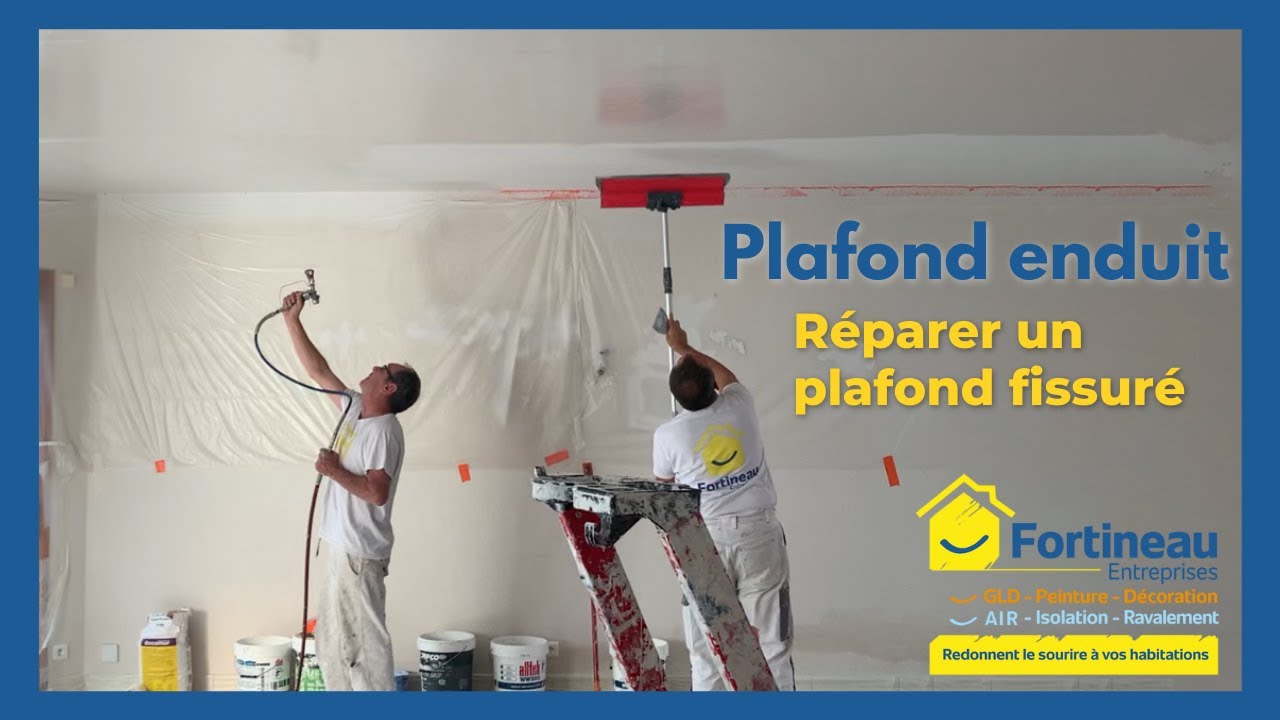 Comment enduire un plafond fissuré ? Machine à pulvériser les enduits