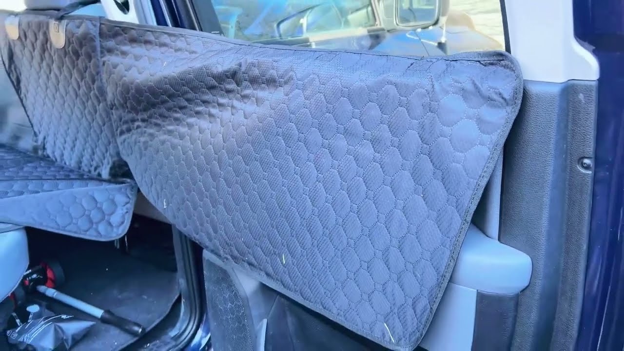 Heavy-Duty Dog Seat Cover for Trucks | Waterproof Back Seat Extender Holds 400lbs + Door Protection!