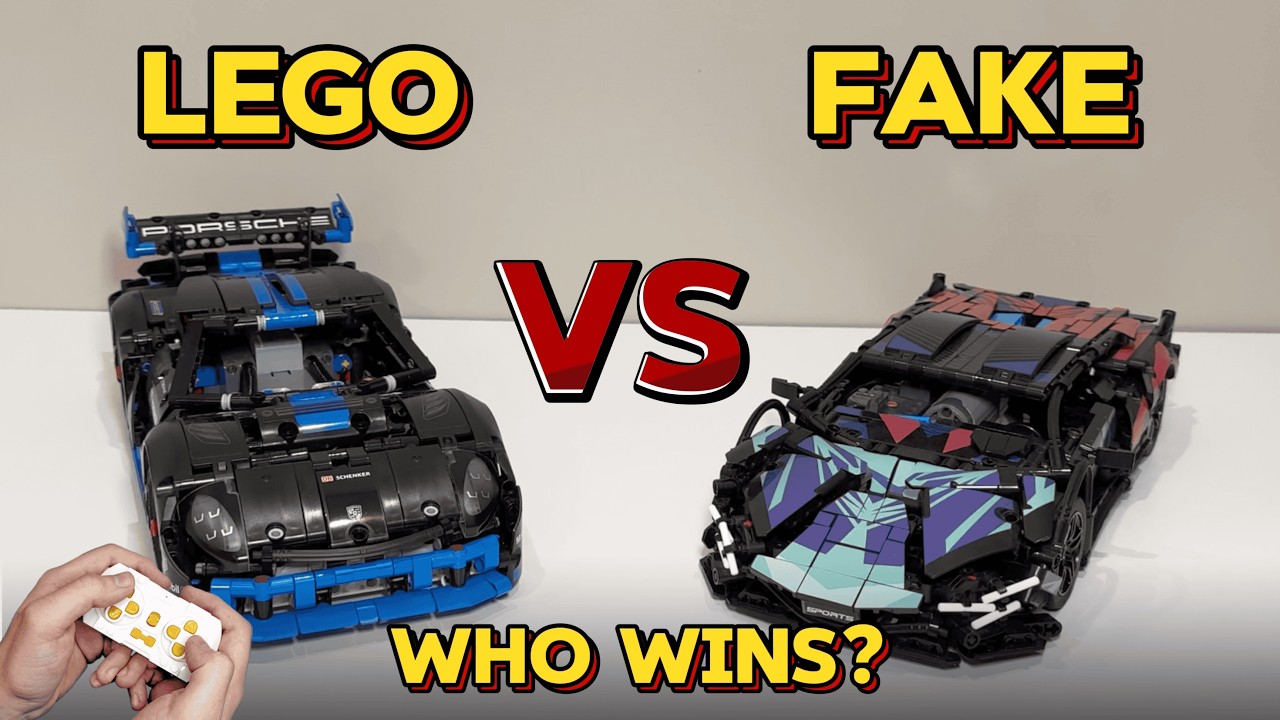 $150 RC LEGO Porsche vs $25 RC FAKE Lambo &ndash; Who Wins?