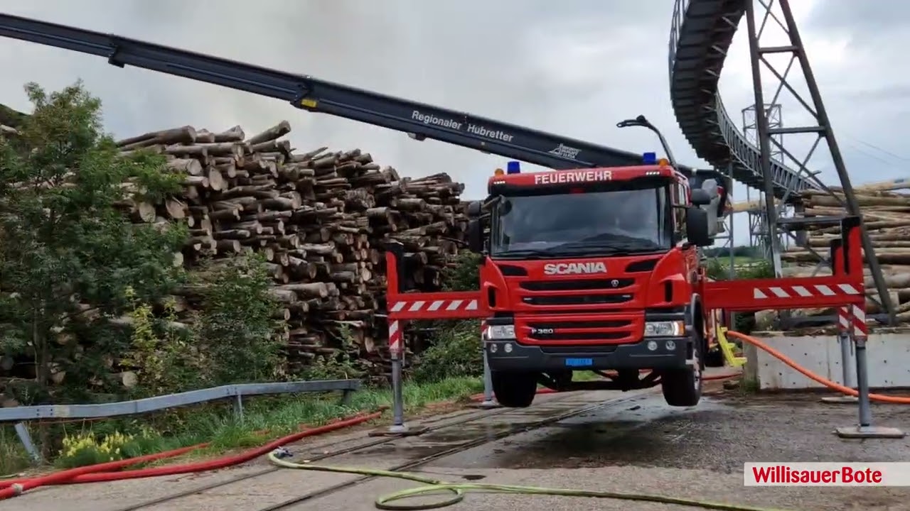 Brand in der Holzaufbereitungsanlage in Menznau