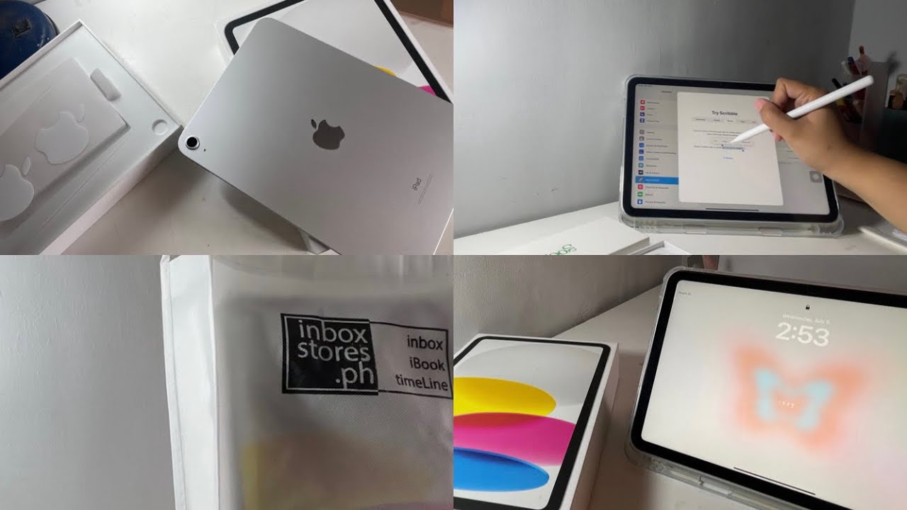 ₊˚⊹♡ unboxing ipad 10th gen (256gb : silver)