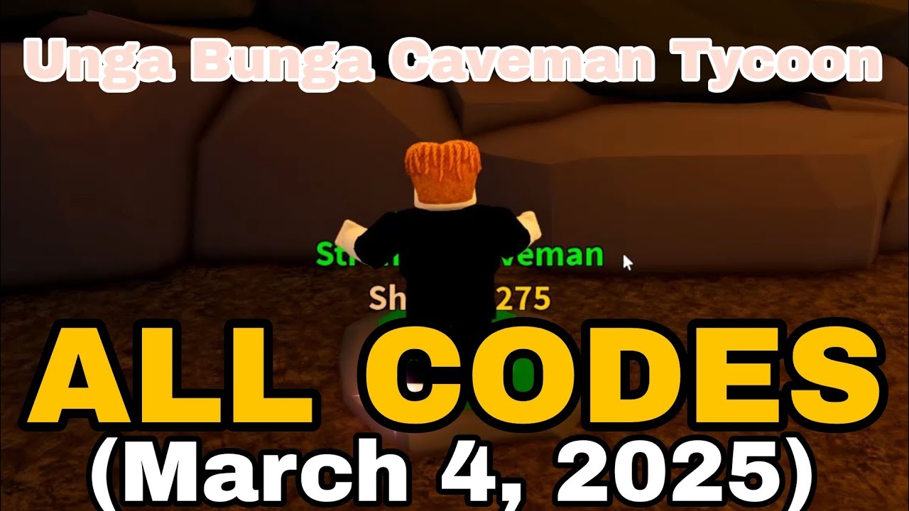 Roblox - Unga Bunga Caveman Tycoon ALL CODES (March 4, 2025)